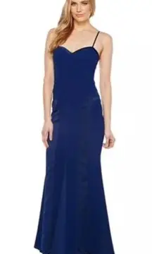 Aidan by Aidan Mattox Navy Blue Sweetheart Neckline Maxi Formal/Black Tie Dress