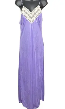Val Mode VINTAGE Large Light Purple Slip Dress Long Nightgown