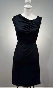 CLEARANCE!  Asymmetrical Shoulder Tie Waist LBD Size XS EUC