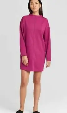 Prologue Berry Pink Mock Neck Tunic Mini Dress