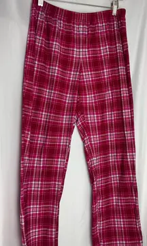 NAUTICA flannel pajama pants cotton plaid pink fuschia
small