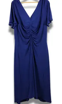 MAGGY LONDON Plus Size 14W Dress Flutter Sleeve