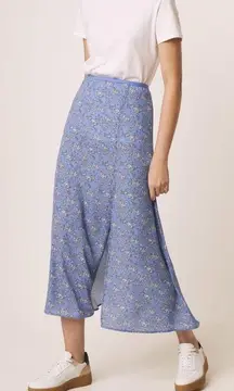 French Connection Floral Blue Maxi Skirt size XS