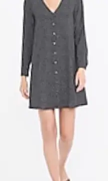 J crew oversized Long-sleeve‎ dot button-up dress women’s size XXS
