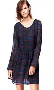 Pepe Jeans  Bloom Retro Tartan Plaid Babydoll Dress | Large