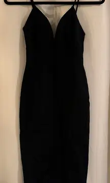 Solemio Classic Black Body-con Dress