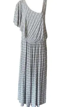 Anthropologie Maeve Jamie One Shoulder Wide Leg Jumpsuit