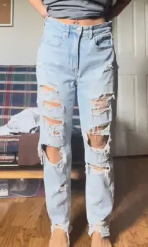 Distressed Mom Jeans