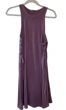 Women’s American Eagle Soft & Sexy Tank Dress W/ Side Tie Detail Size XS Purple