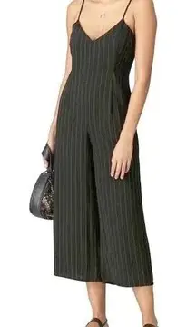Cupcakes and Cashmere Lana Pinstripe‎ Wide Leg Jumpsuit Black Size S