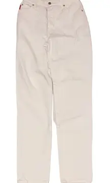 Vtg  80s 90s Bongo Jeans Womens 13 White Button Fly High Waisted Jeans Y2K Boho