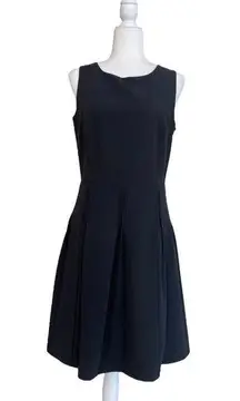 Calvin Klein Black Sleeveless Fit and Flare Knee Length Dress Women Size 8