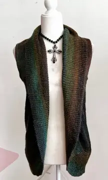 Brown Cardigan Vest Y2K 2000s Boho Retro Fairy Grunge Small