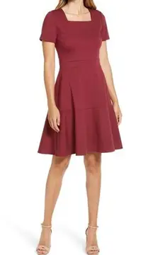 RACHEL PARCELL Square Neck Fit & Flare Dress