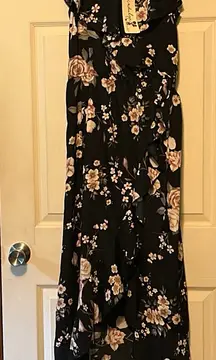 Indulge Black and Cream Flutter Sleeve Bodycon Dress