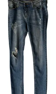 JET John Eshaya Distressed Skinny Jeans Size 4‎ Lightning Bolt Pocket
