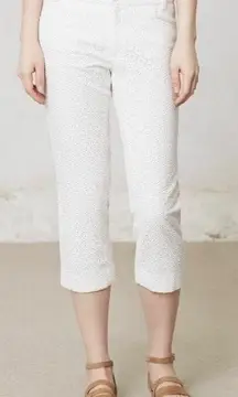 Cartonnier Charlie White Eyelet Crop Pants