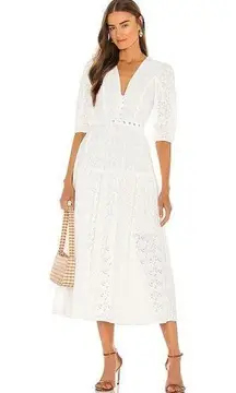 NEW Nicholas Celie Dress Featherington Eyelet White