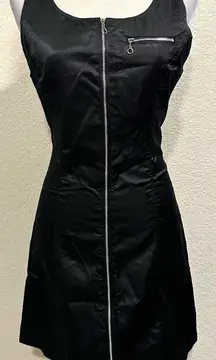 2000s Y2K Black Satin Bodycon Dress