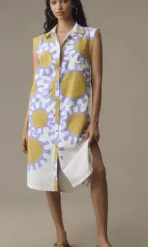 NWOT Anthropologie Maeve The Lillian Cap Sleeve Button-front Midi‎ Dress 2X