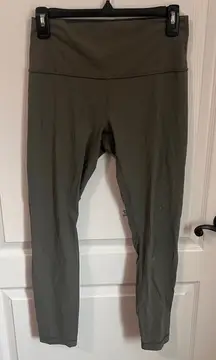 Lululemon Womens Align High-Waisted‎ Full-Length Leggings Stretch Size 8 Green