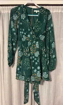 Hunter green Romper
