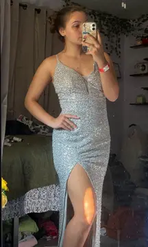 Silver/gray sparkly Prom dress