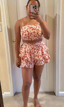 Outfitters Floral Top And Skort Set