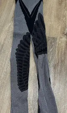 Black and Gray mesh see through sleeveless jumpsuit small -