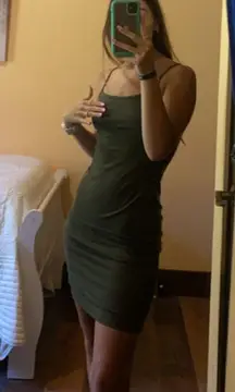 Olive Green Bodycon Dress