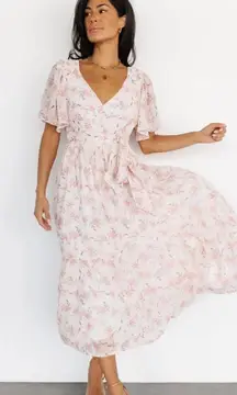 NWT Baltic Born Light Pink Floral Midi Dress