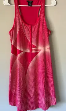 Oakley Pink Summer Pattern Tank Dress Size Medium Casual Comfort