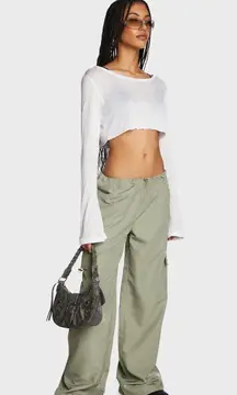 Asha Low Rise Nylon Cargo Pants