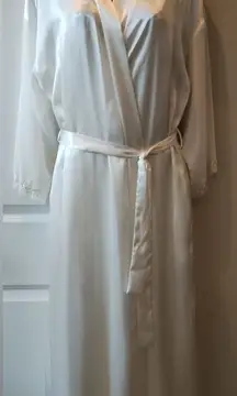 Vintage Maidenform Lingerie Nightgown Robe ONLY Long Lace White Size Medium