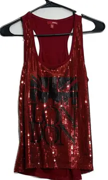 Bongo, women’s size small, sequin tank top ￼‎