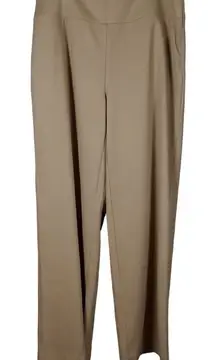 Spiegel Pants Size 14 Camel Beige Wide Leg Side Zip Workwear Flowy Vintage
