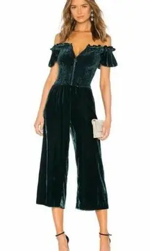 Parker Velvet Off The Shoulder Jumpsuit Size 4