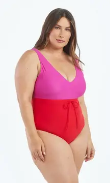 NWT $95 Summersalt The Tie Waist Backflip One Piece Swimsuit Lava Size 2!‎