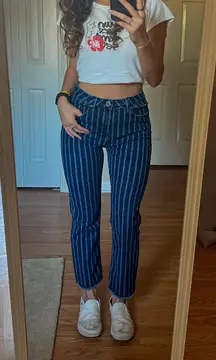 Striped Denim Jeans