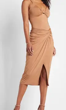 NEW Express Body Contour Compression Knotted Front Thong Bodysuit - medium