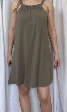 NWT  Crossback Swing Mini Dress - Dusty Olive - XS