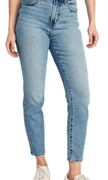 OLD NAVY Light Wash High-Waisted OG Straight Ankle Jeans Stretch Women's 14