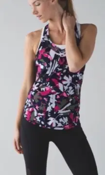 Lululemon Fast Lane Singlet Pop CutBoomJuice Multi Size 4‎ EUC