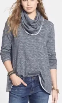 FREE PEOPLE FP Beach Cocoon Cowl Neck Pullover one body one size gray