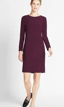 Of Mercer Mulberry Morgan Long Sleeve Crew Neck A-Line Dress Size XS