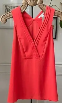 NWT Cooper & Ella Coral Orange Tank Sleeveless Blouse Shell $128 M