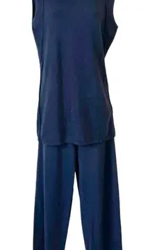Malo Cashmere 2PC Sleeveless Sweater and Drawstring Pant Set