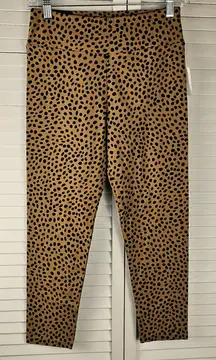 NWT J Crew‎ Factory Womens Leopard Print Cropped Leggings Small
