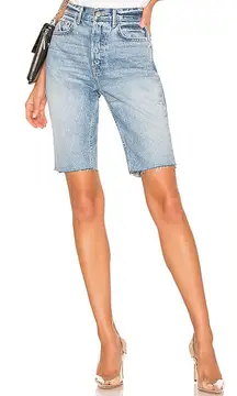 Grlfrnd Revolve Beverly Denim Bermuda Shorts In One For The‎ Road Wash Size 24