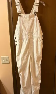 white corduroy overalls